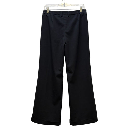 D & G Dolce & Gabbana Womens Black Cuffed Wide-Leg Trousers Size 10