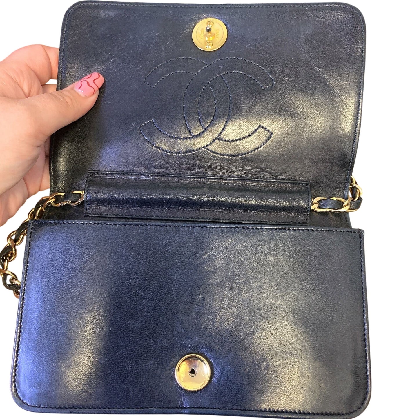 Chanel Black Quilted Leather Crossbody