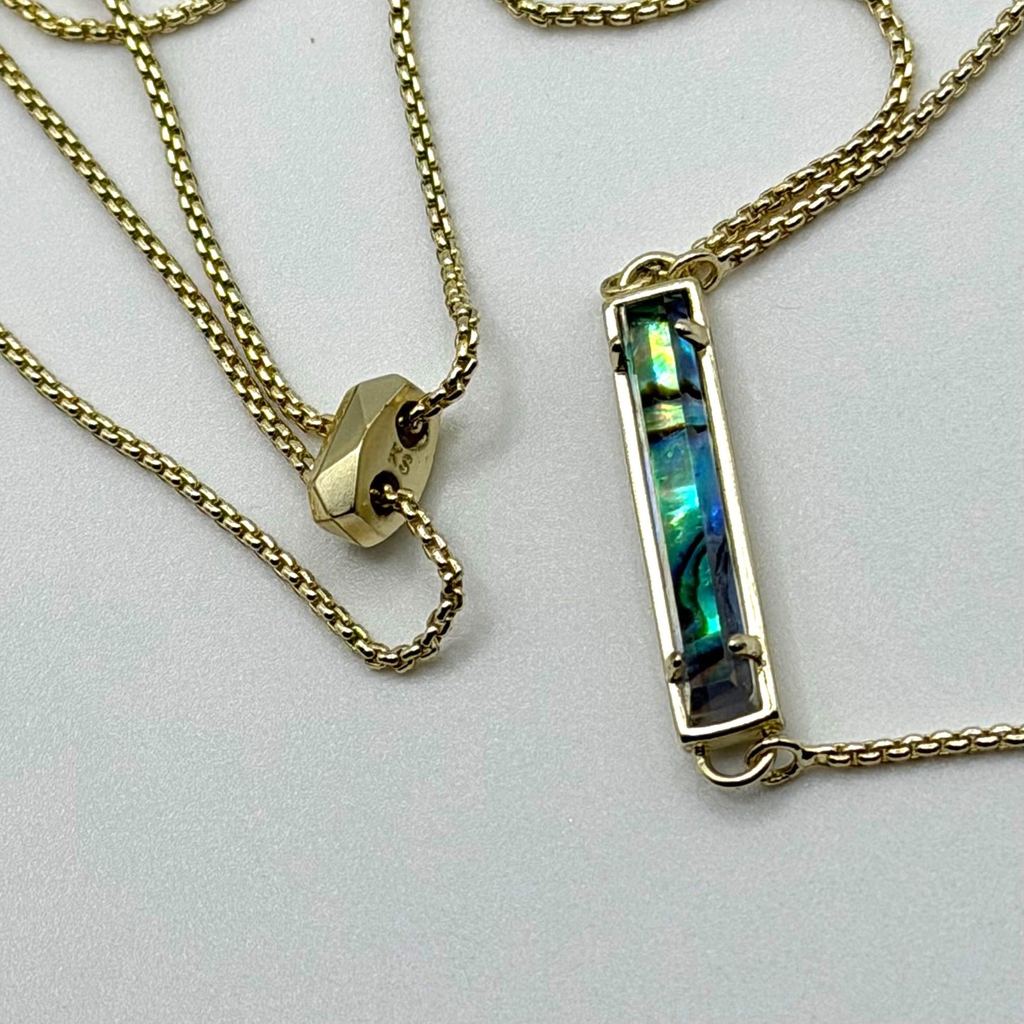 Kendra Scott Lilly Lariat Gold-Tone Green Sage Druzy Pendant Necklace