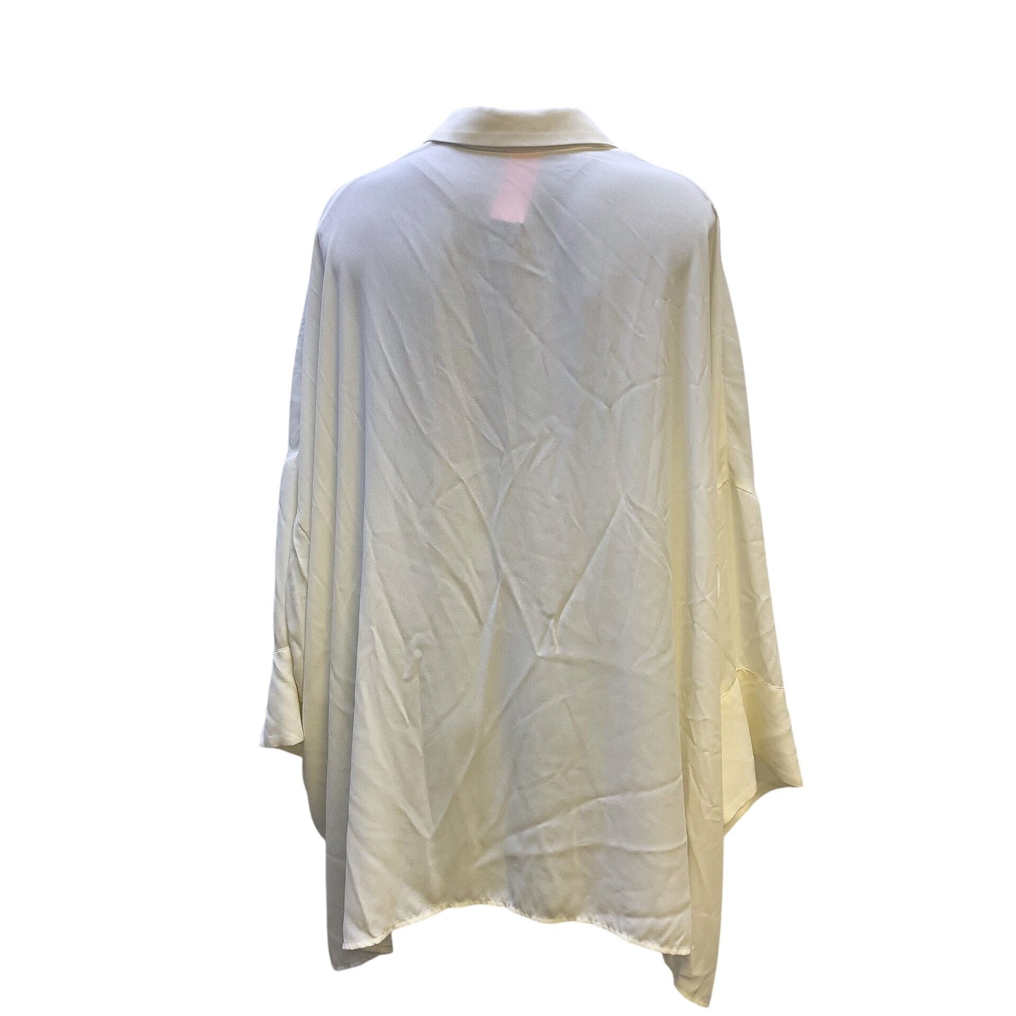 NWT Y's White & Indigo Tie-Dye Oversized Blouse, Size Small (2)