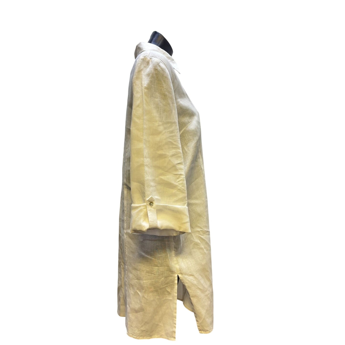Edward Linen White Long Blouse L