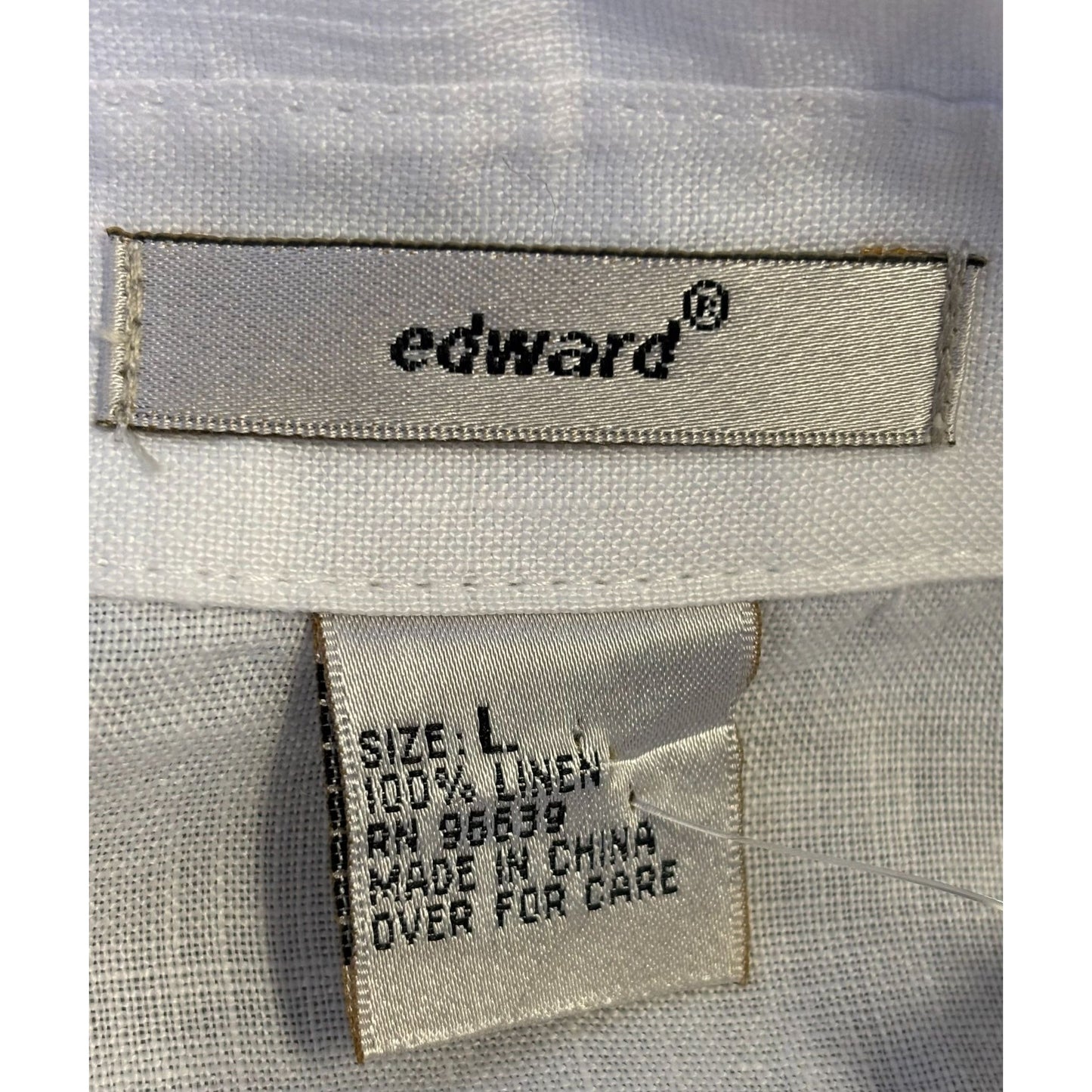 Edward Linen White Long Blouse L