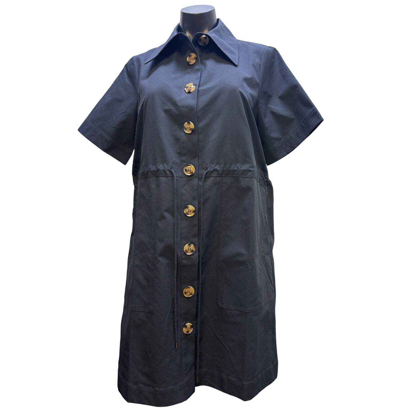 Tuckernuck Button Front Dress Navy M