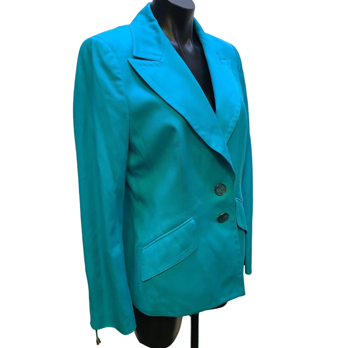 *Escada Blue Double Button Jacket Size 38/ Medium