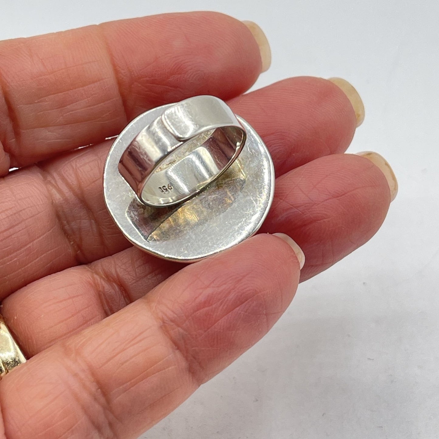 Sterling Silver Domed Ring Adjustable M