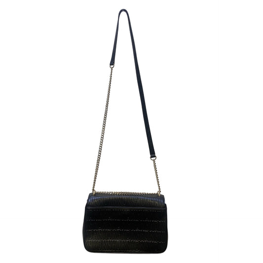 DKNY Black Embossed Crossbody Bag With Chain Strap