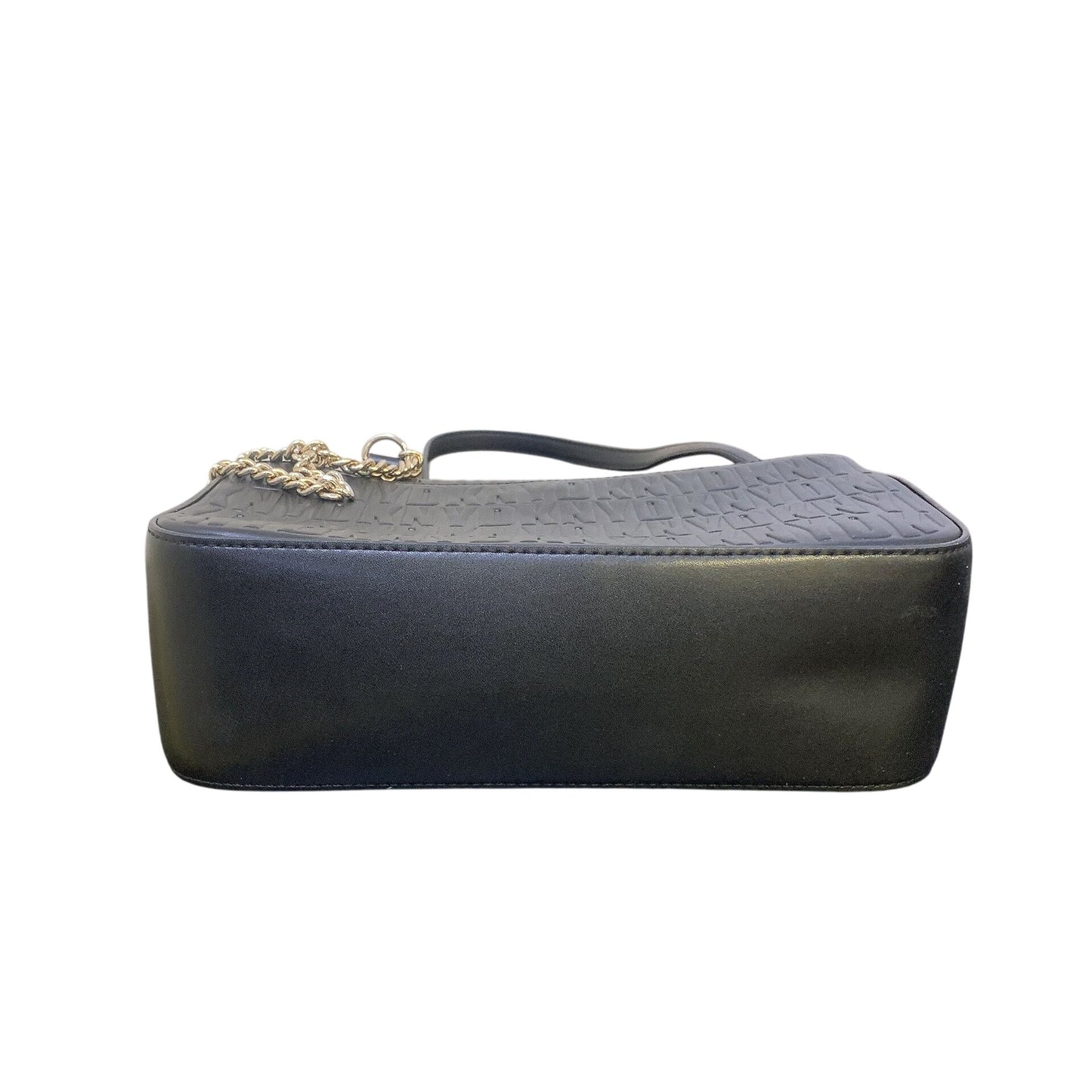 DKNY Black Embossed Crossbody Bag With Chain Strap