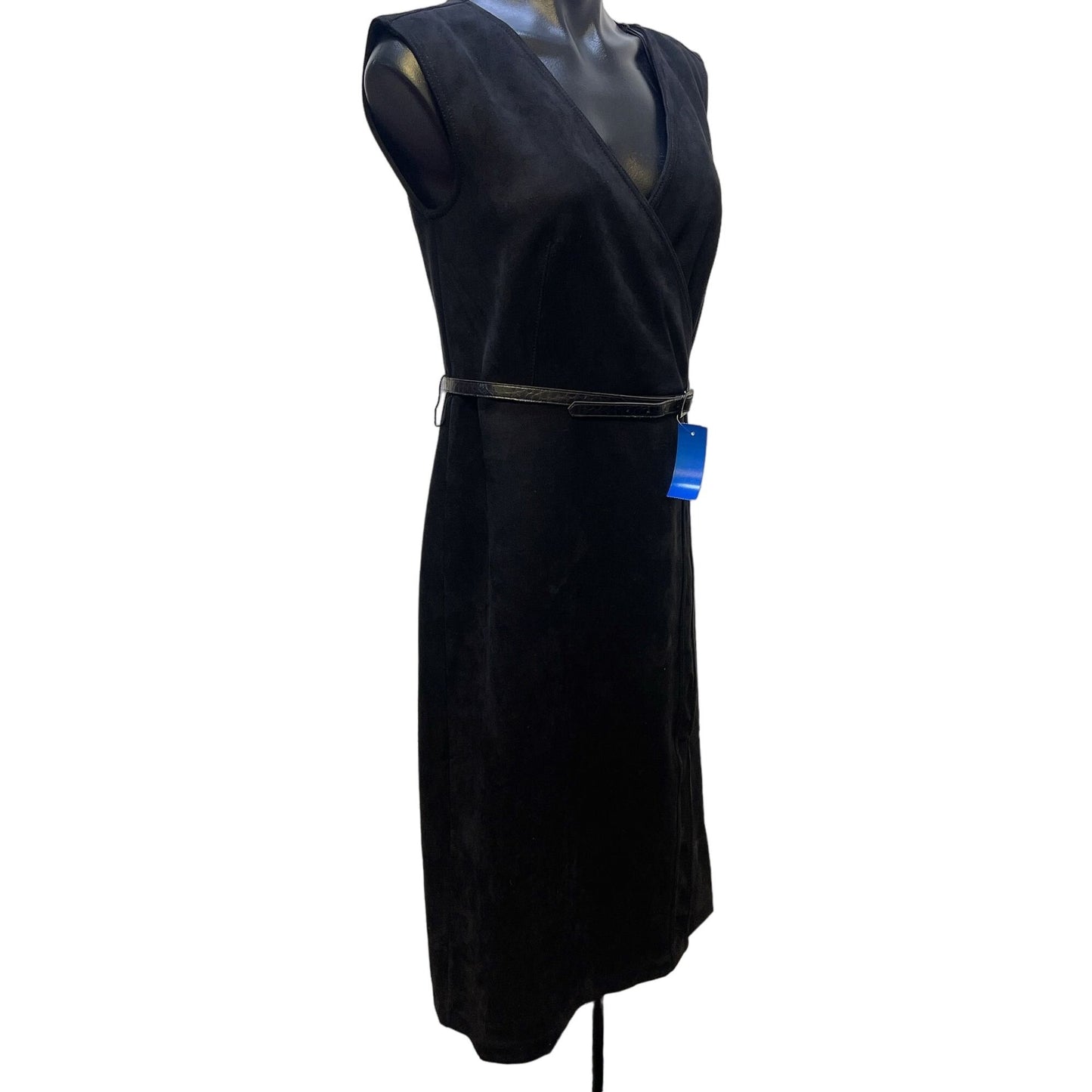 *NWT Ann Taylor Black Surplice Dress w/Belt Size 6