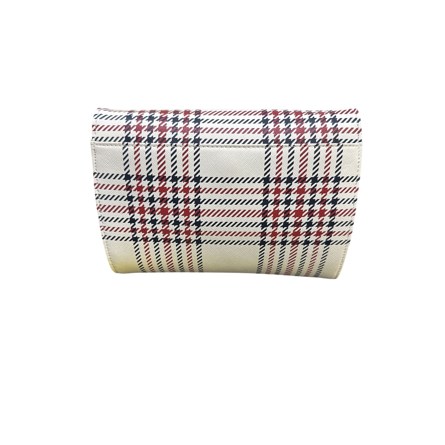 Brooks Brothers Red/Navy Plaid Chain White Crossbody Bag