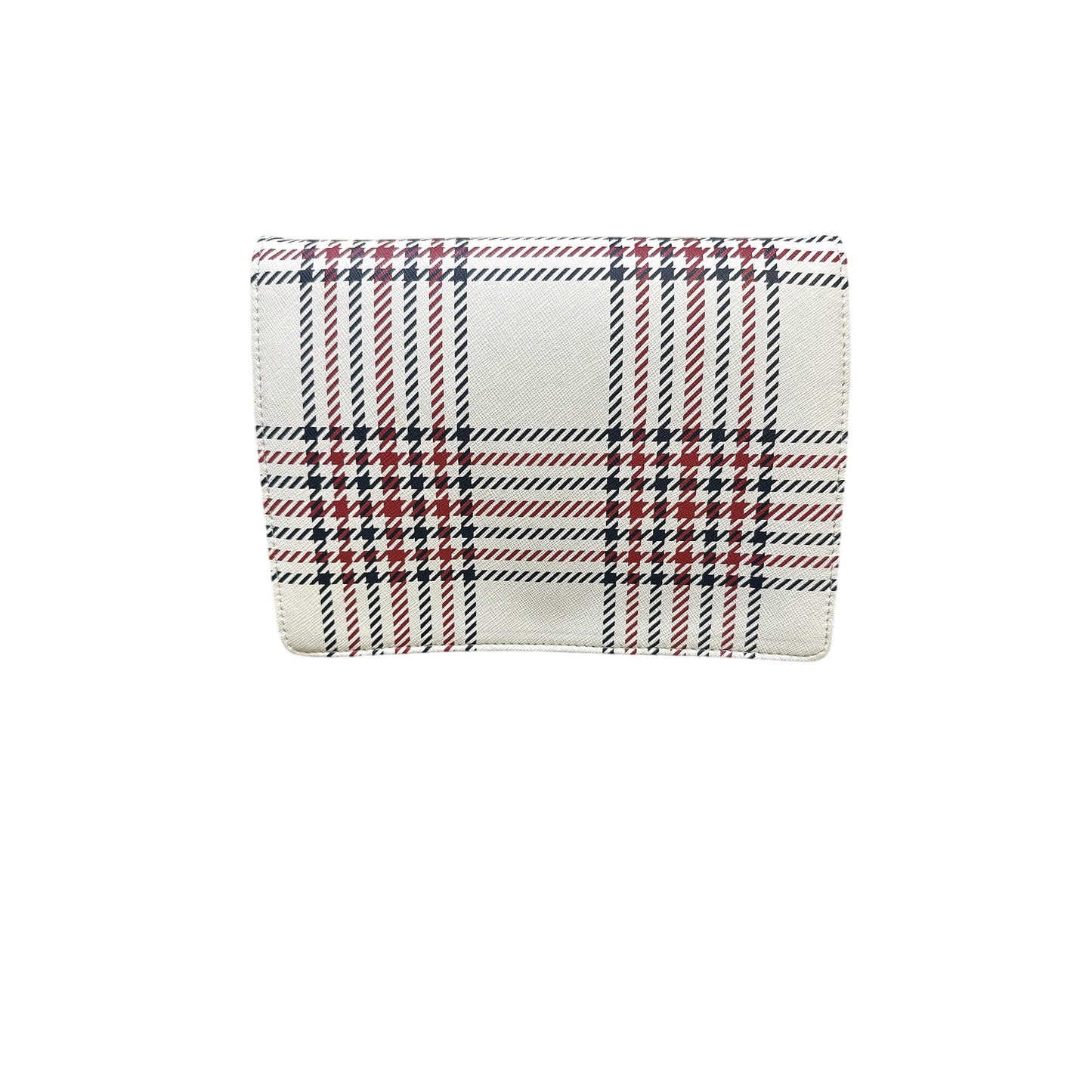 Brooks Brothers Red/Navy Plaid Chain White Crossbody Bag