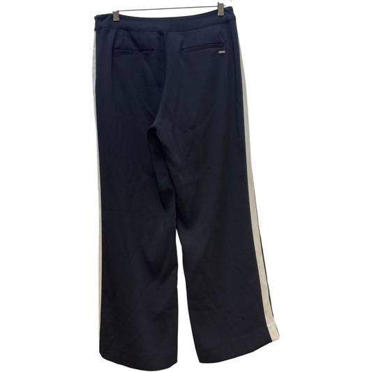 Armani Exchange Black & White Side Stripe Wide-Leg Pants 6