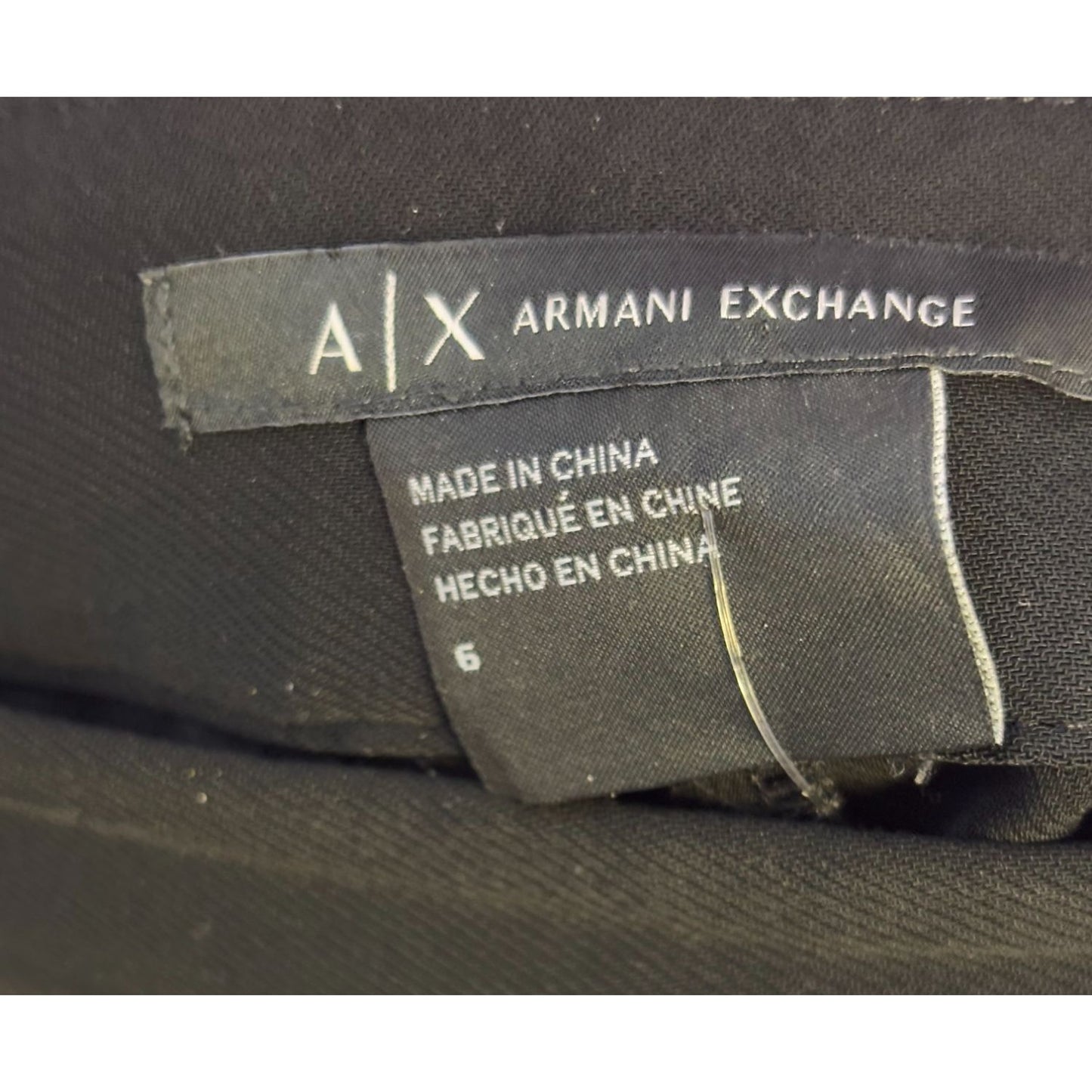 Armani Exchange Black & White Side Stripe Wide-Leg Pants 6