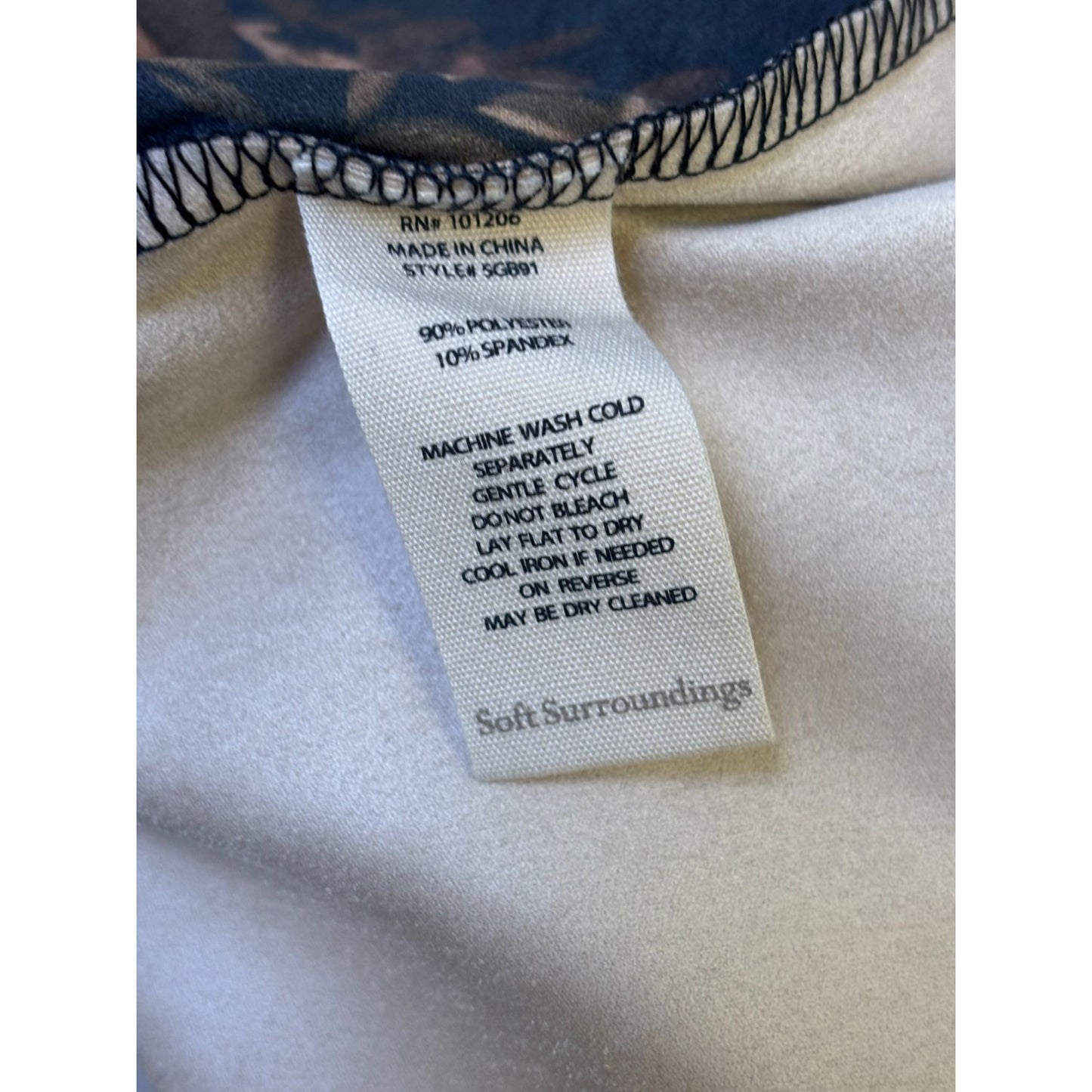 Soft Surroundings Floral Open Front Cardigan Brown & Black 1X