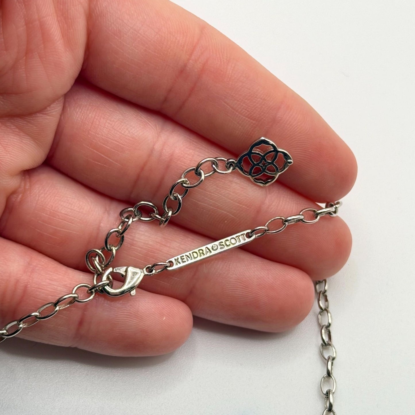 Kendra Scott Tae Pendant Long Necklace With Silver Chain