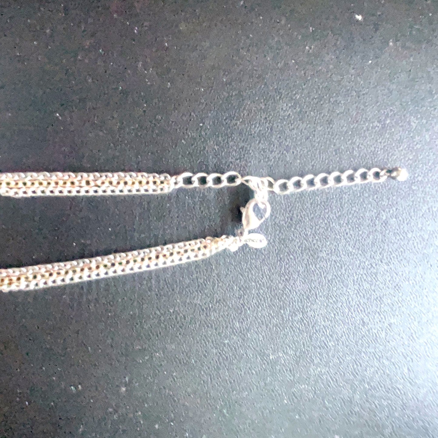 Chico's 2 Tone Silver & Gold Long Multi Chain with Tassel Necklace Medium
