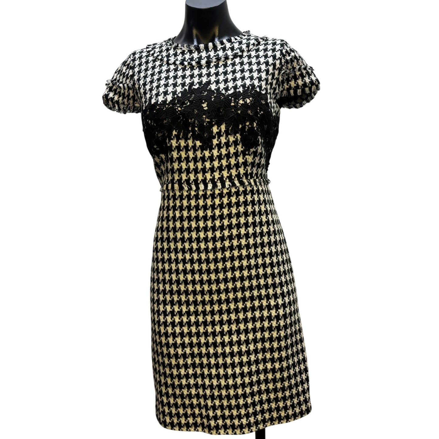 Karl Lagerfeld Paris Black & White Tweed Dress Size 2