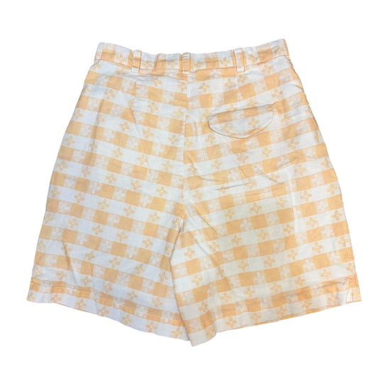 Rachel Antonoff Linen Blend Shorts Orange & White Size 2