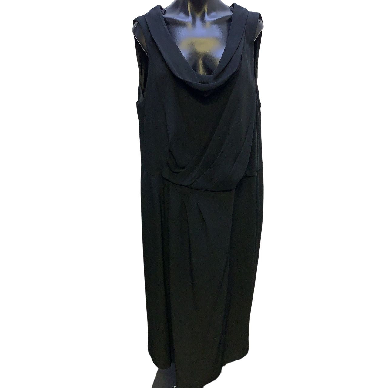 *Lafayette 148 Black Draped Collar Cocktail Dress Size 22