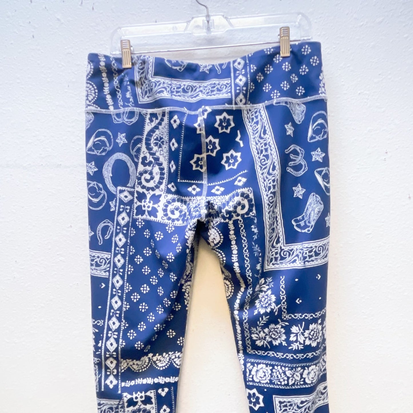 Double D Ranch Blue Bandana Print Leggings M