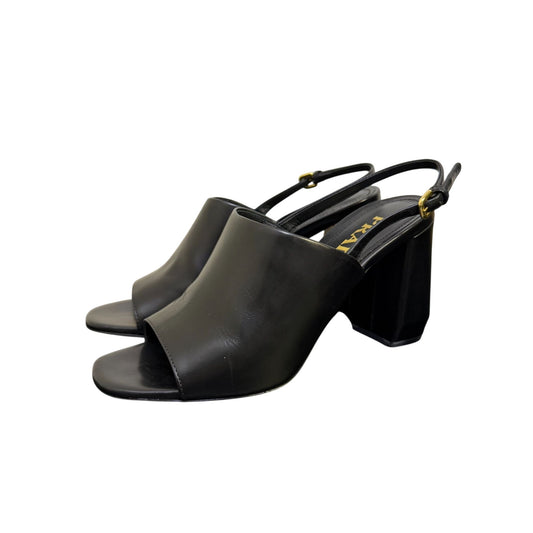 Prada Black Slingback Heeled Mules Size 36/6