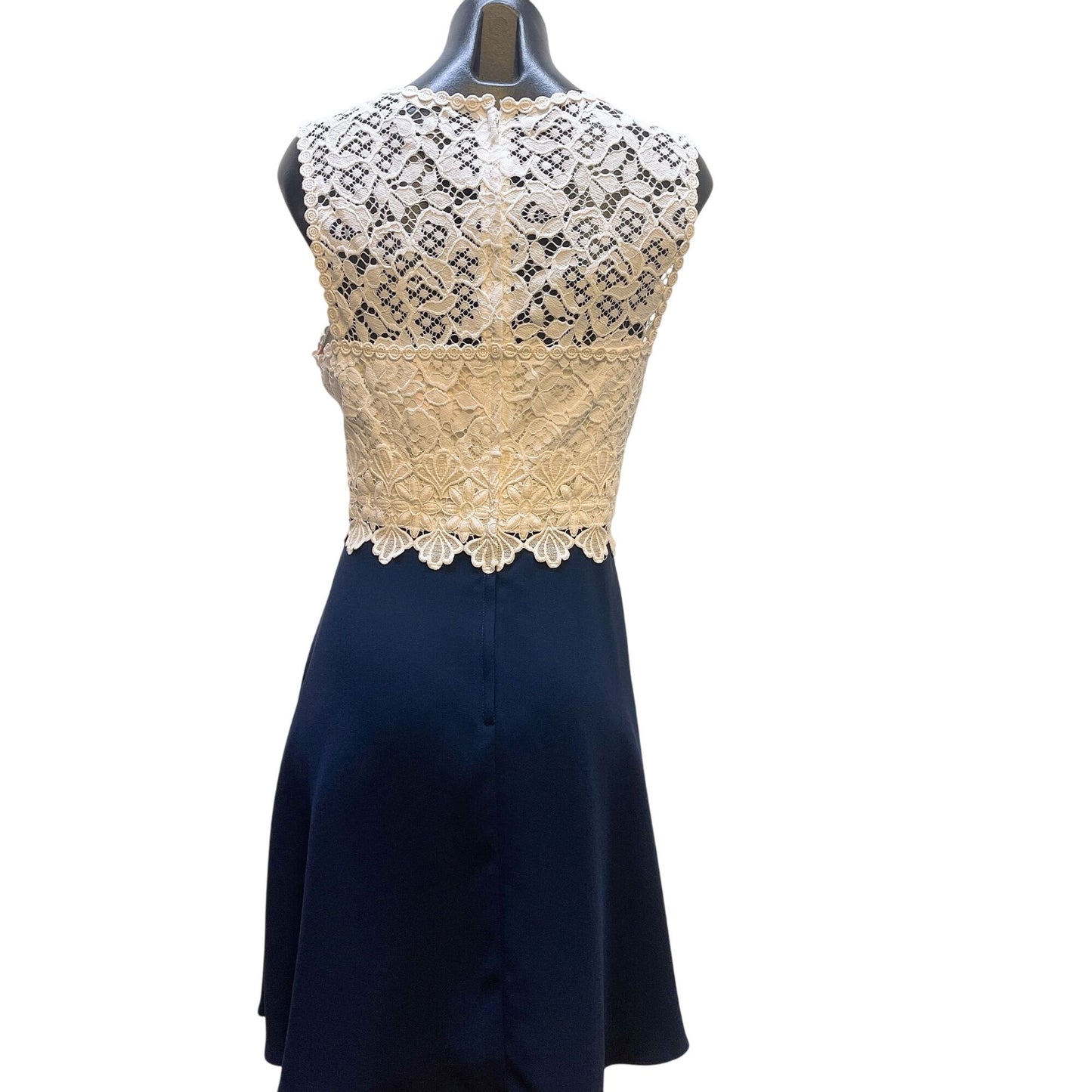 Lilly Pulitzer Sleeveless Lace Top Dress With Navy Skirt 10