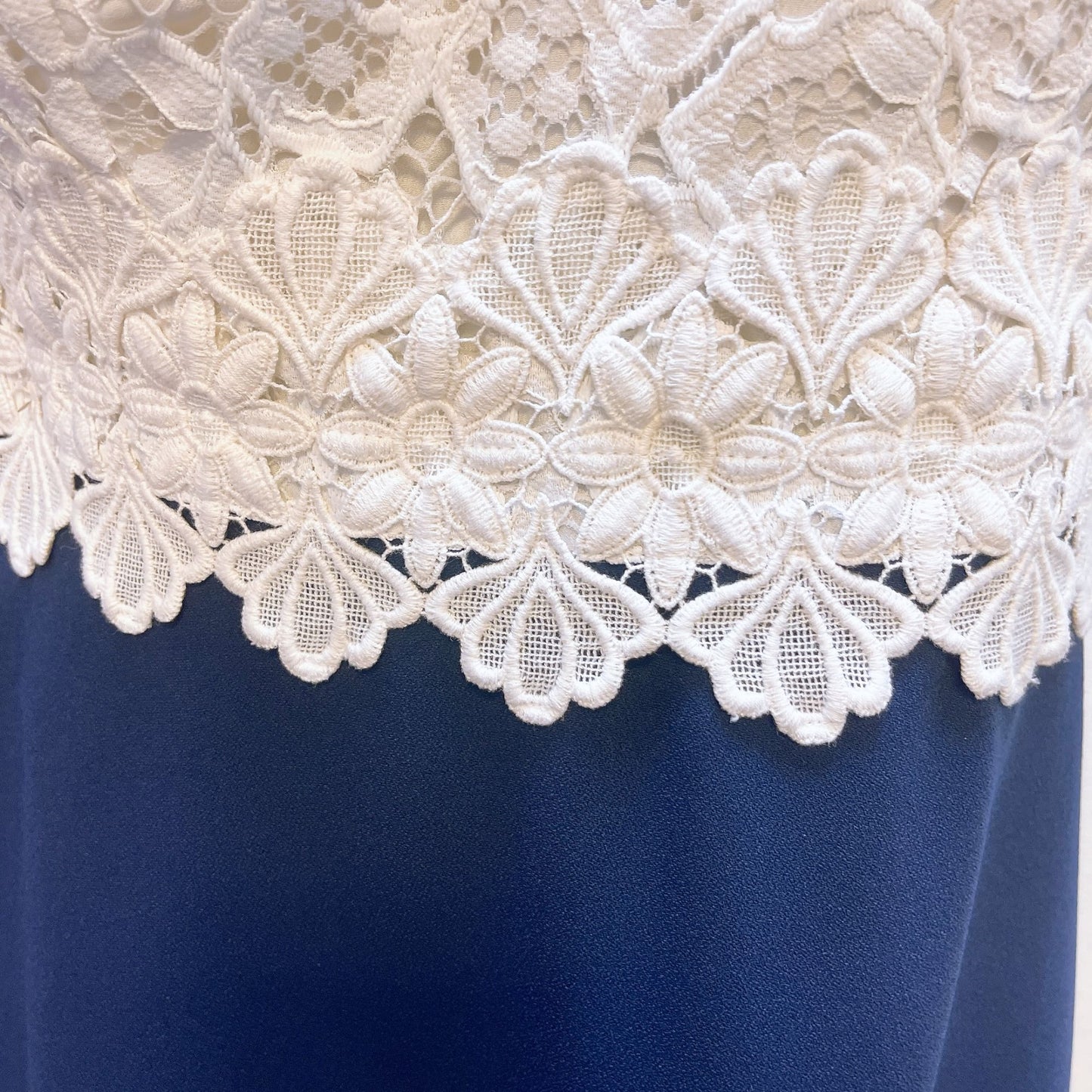 Lilly Pulitzer Sleeveless Lace Top Dress With Navy Skirt 10