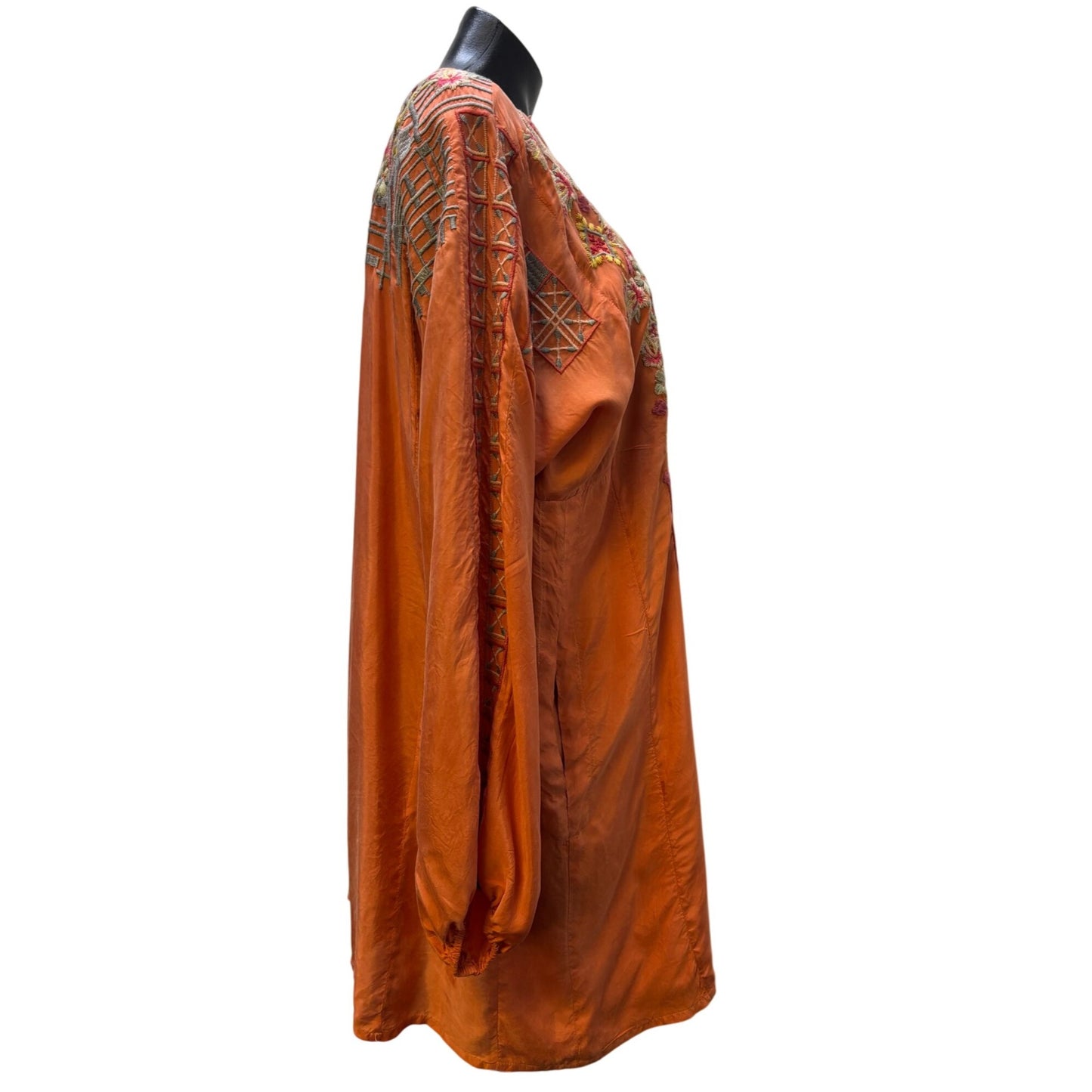 Biya Johnny Was Embroidered Tunic Blouse Peach Multi XL
