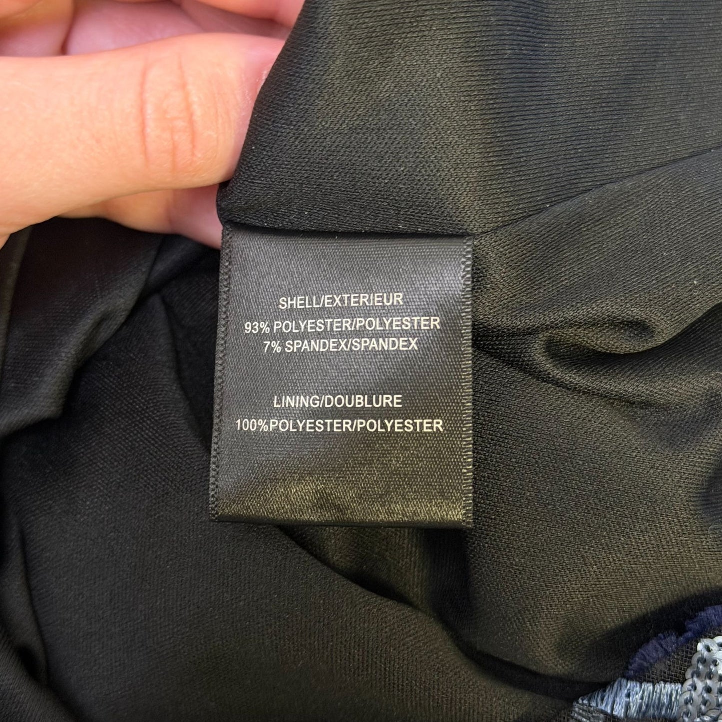 Badgley Mischka Belle Blue & Black Floral Dress Size 8