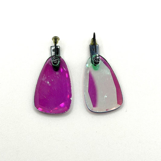 Kendra Scott Iridescent Pink & Clear Lucite Statement Earrings