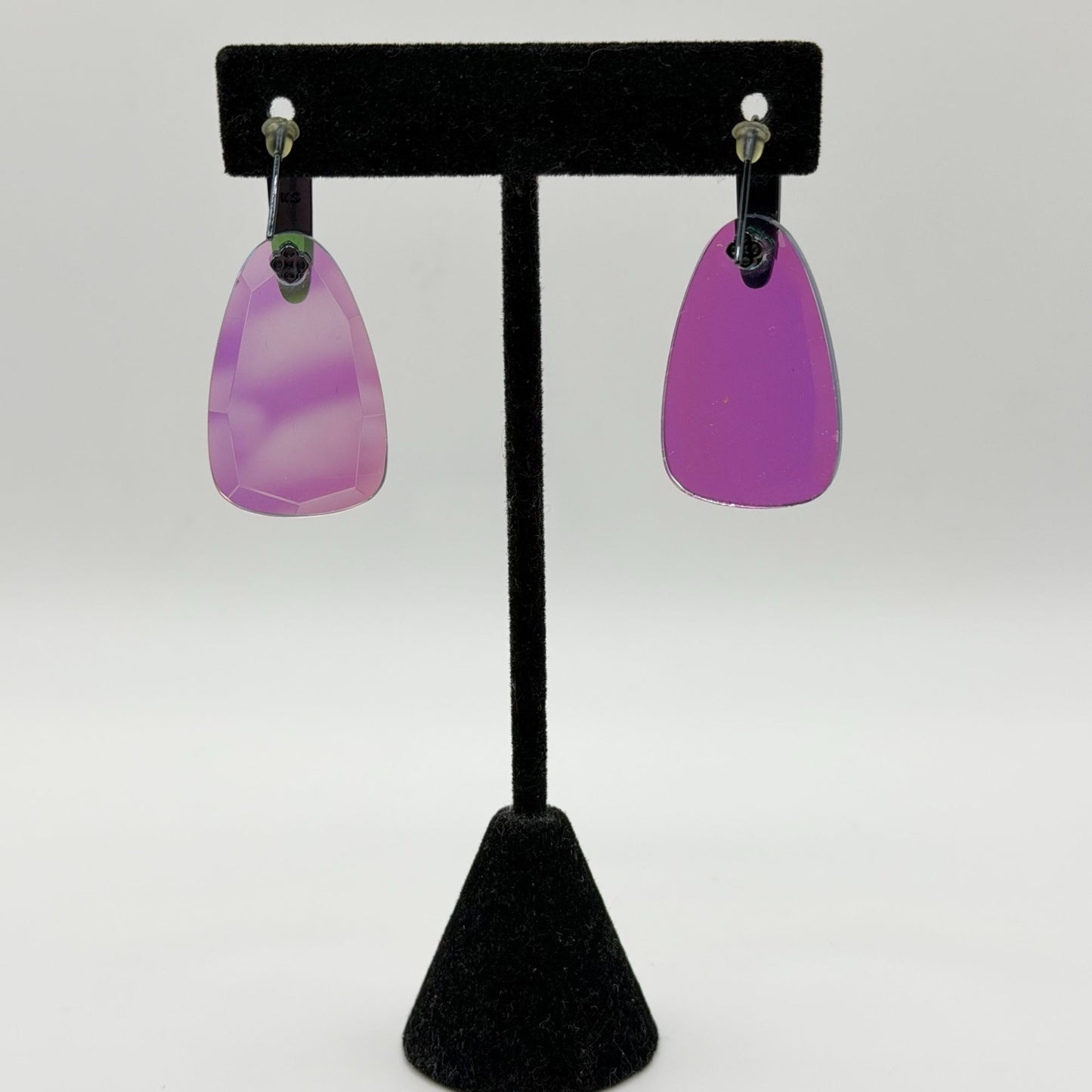 Kendra Scott Iridescent Pink & Clear Lucite Statement Earrings