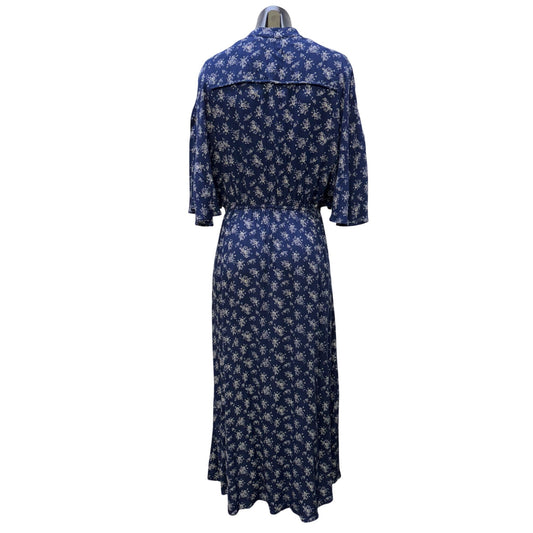 Christy Dawn Blue & White Floral Maxi Dress XS