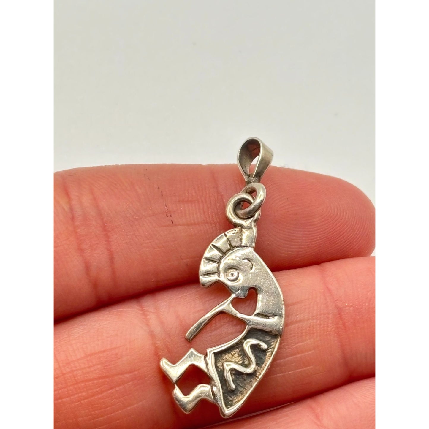 Sterling Silver Kokopelli Pendant Charm 925