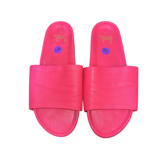 Beek Hot Pink Slide Sandals Size 8