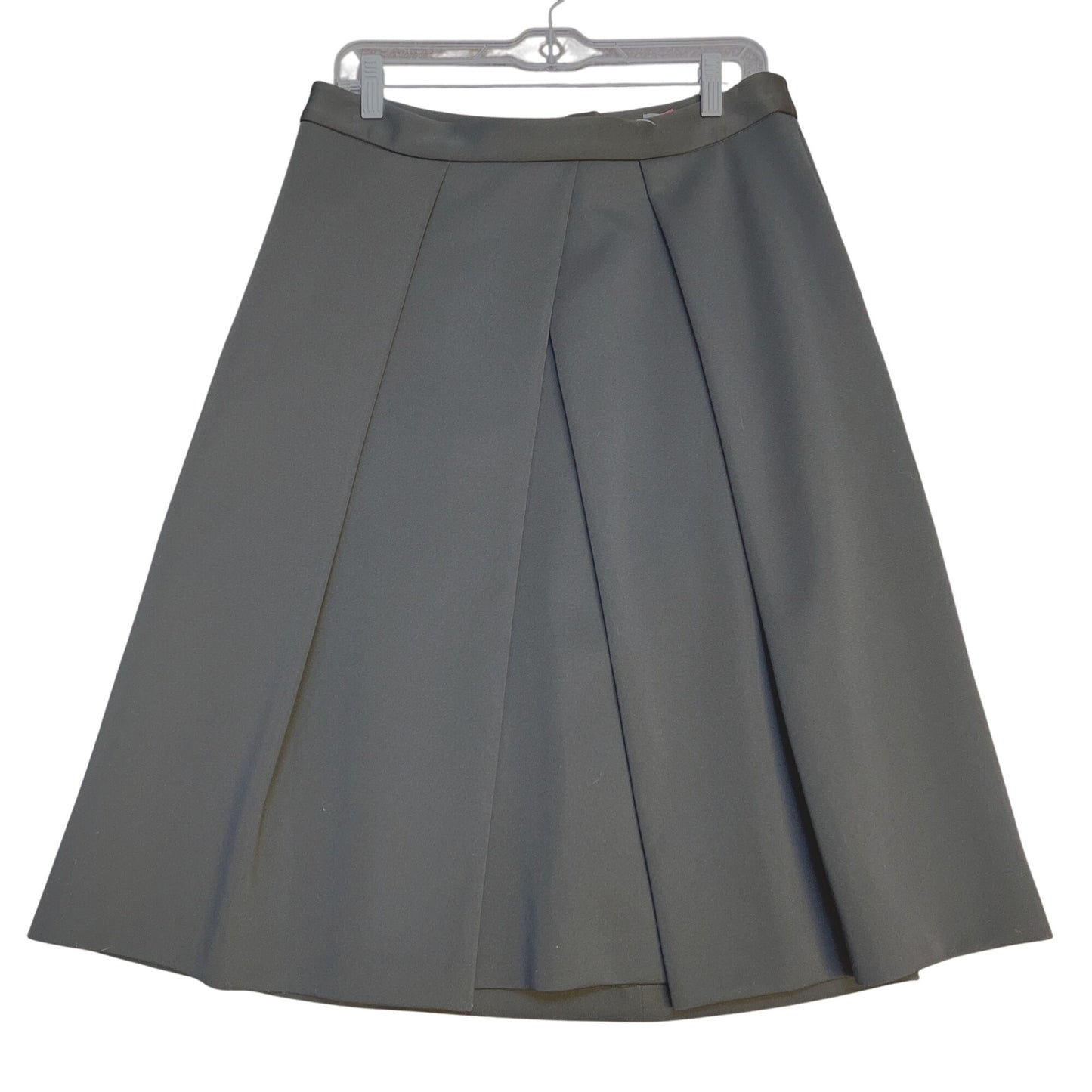 NWT Vince Camuto Black Pleated A-Line Midi Skirt Size 10