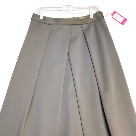 NWT Vince Camuto Black Pleated A-Line Midi Skirt Size 10