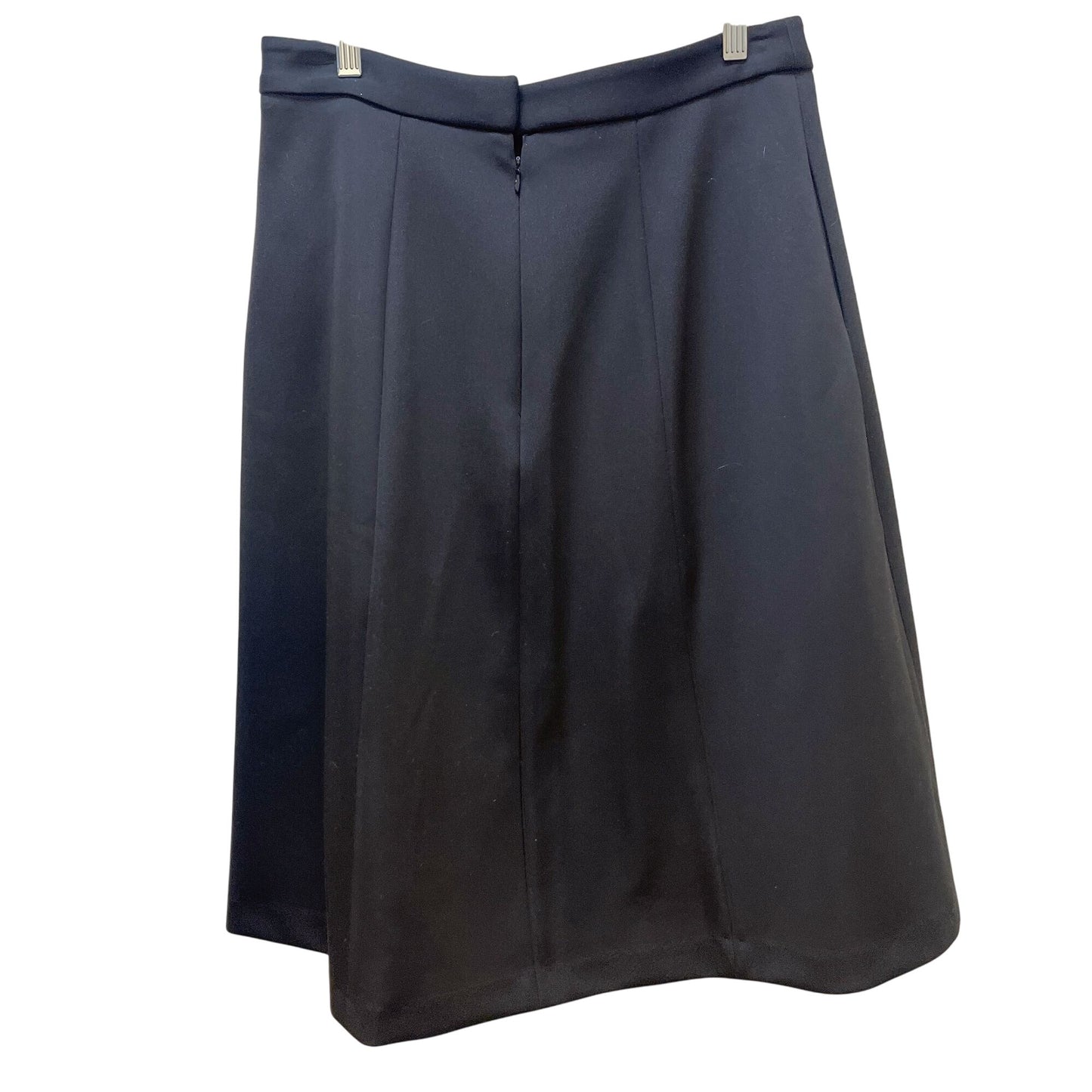 NWT Vince Camuto Black Pleated A-Line Midi Skirt Size 10