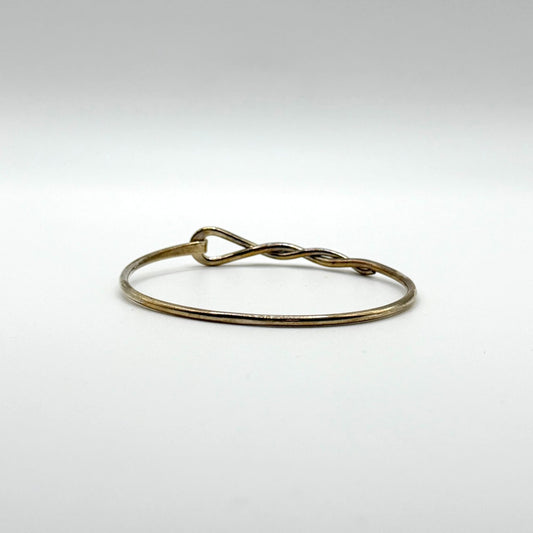 Mexico Sterling ATI 925 Silver Infinity Twist Open Cuff Bracelet