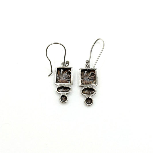 Vintage Artisan Sterling Silver Dangle Earrings