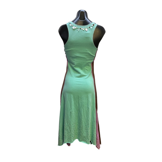 NWT A Common Thread Seafoam Green Sleeveless Dress w/Sequin & Shell Embellishments