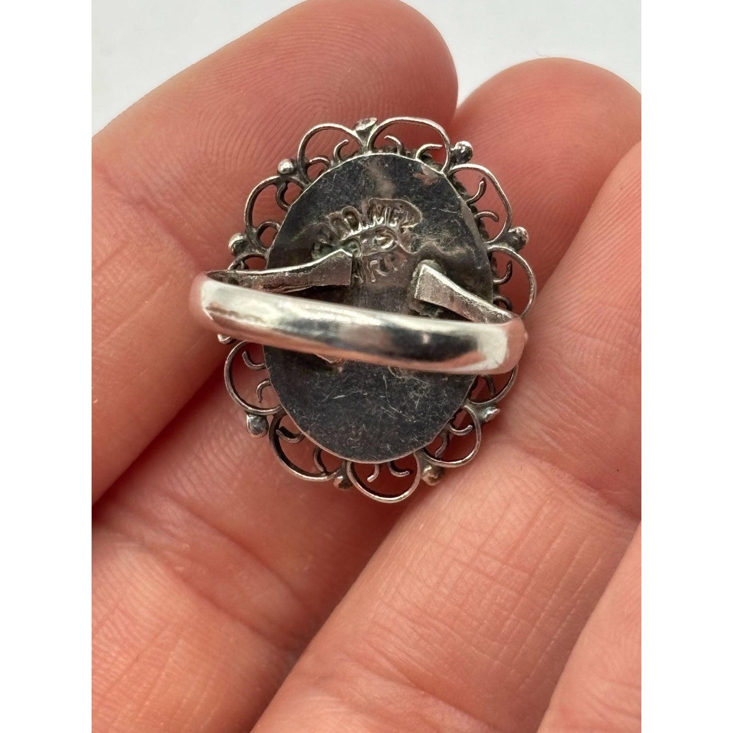 Sterling Silver Triplet Opal Ring Size 5.5