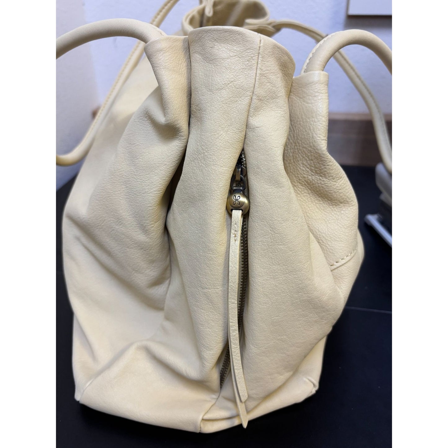 Hobo Tote Bag Soft Butter Color Leather L