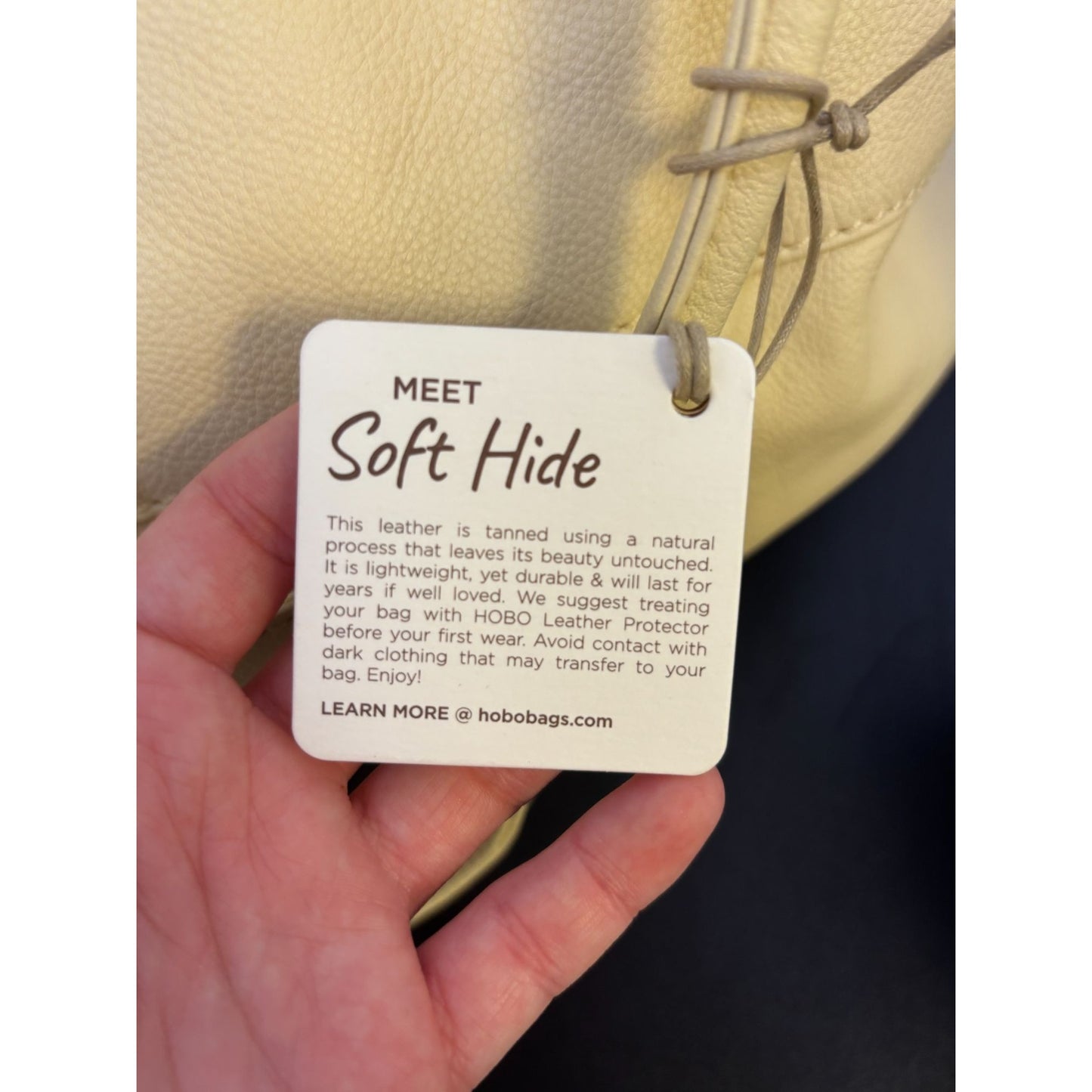 Hobo Tote Bag Soft Butter Color Leather L