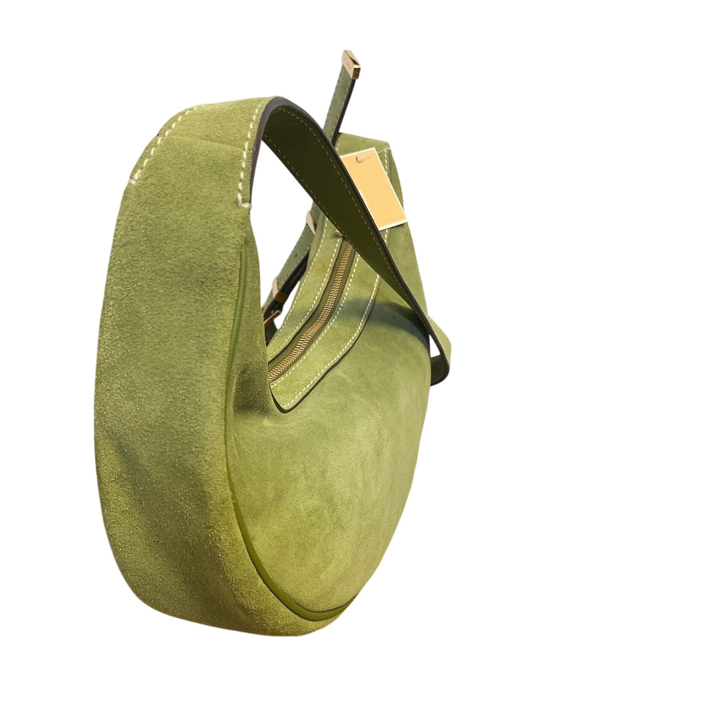 NWT Michael Kors Green Suede Shoulder Bag With Adjustable Strap