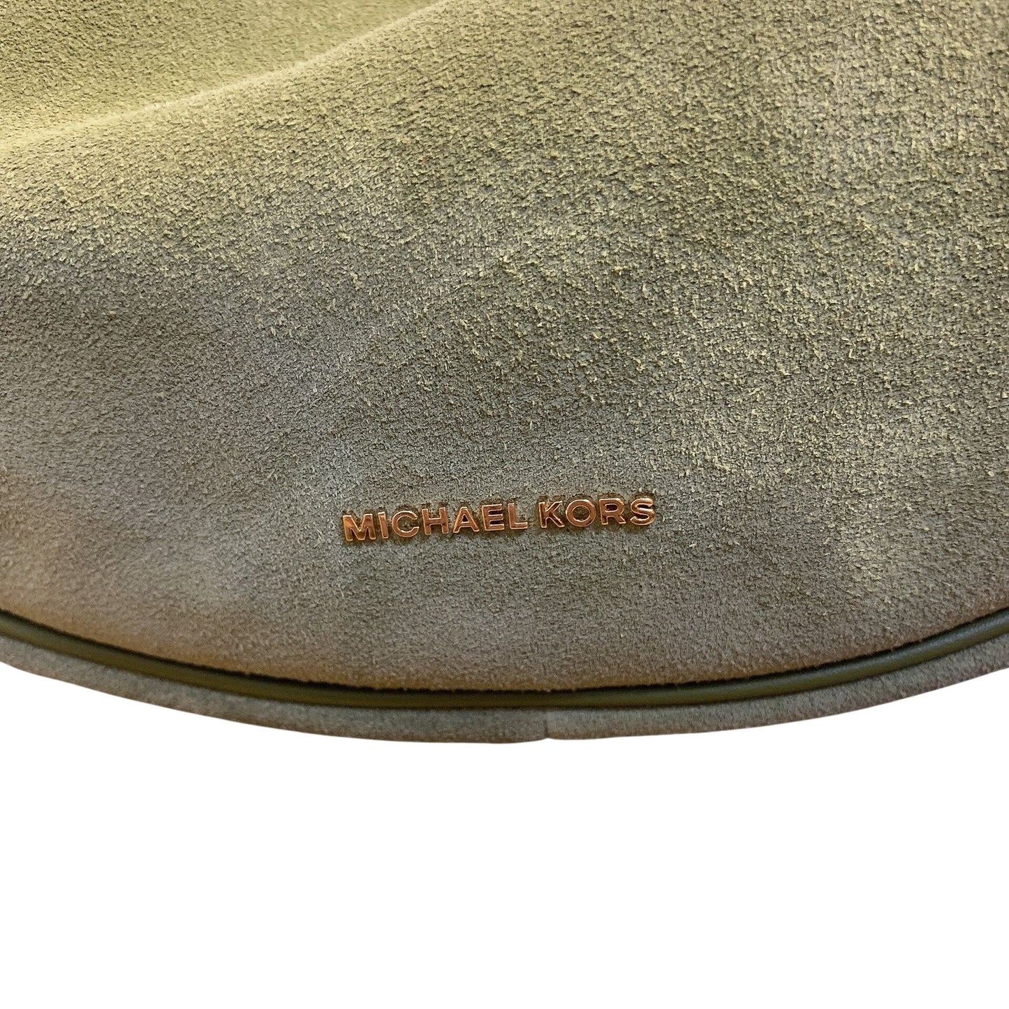 NWT Michael Kors Green Suede Shoulder Bag With Adjustable Strap