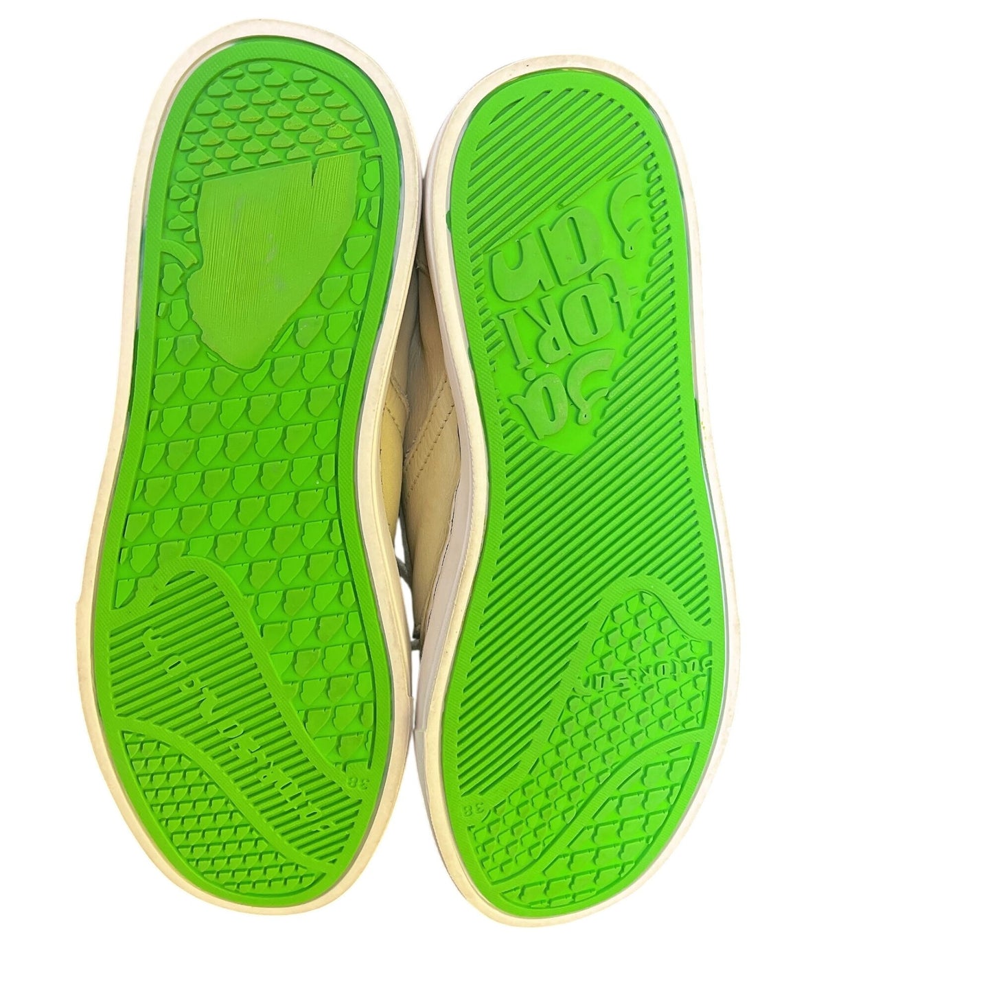 Satorisan Casual Shoes Size 7.5 Yellow Leather Perforated Design