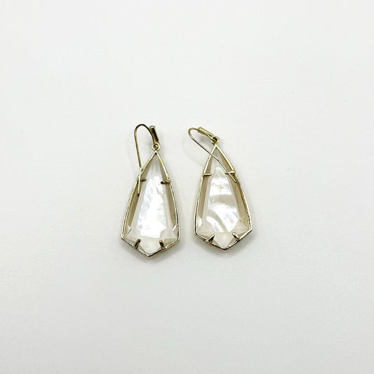 Kendra Scott Gold-Tone Mother-Of-Pearl Drop Earrings