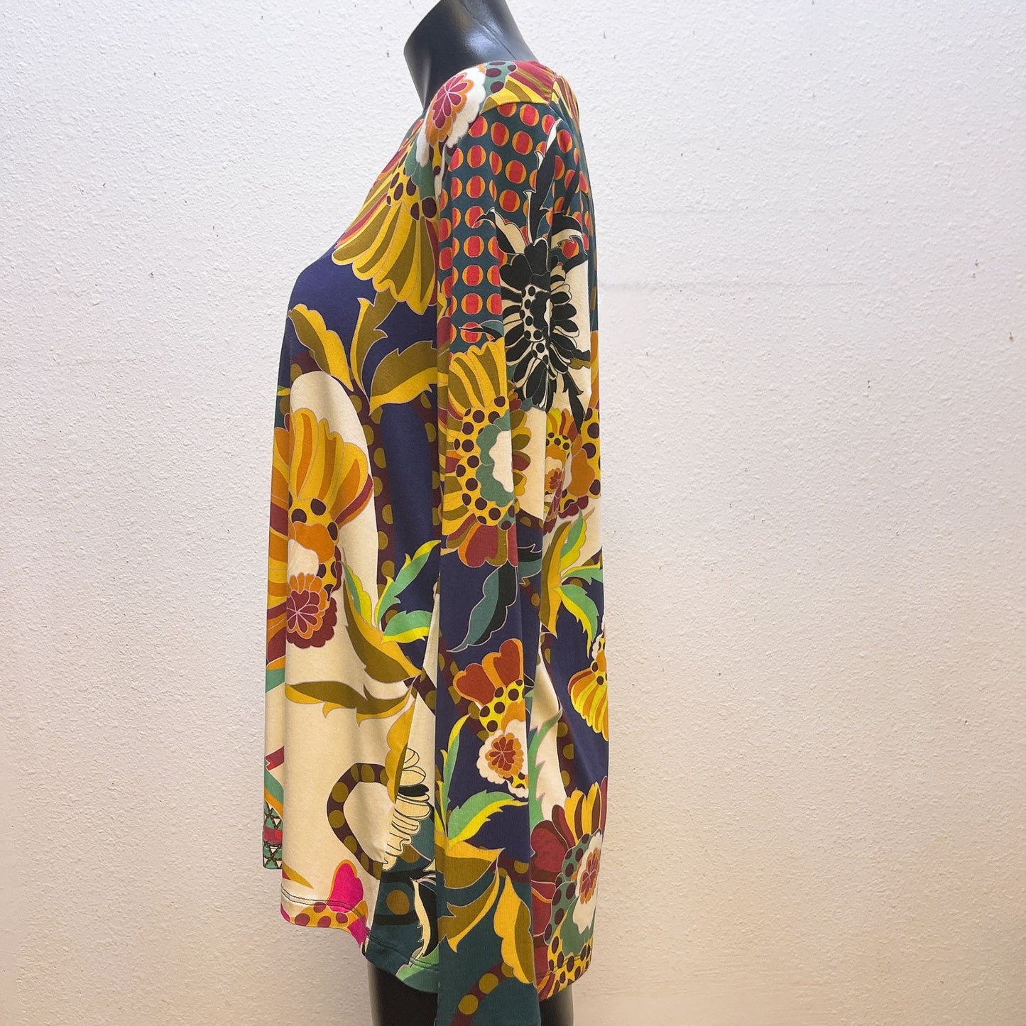 Johnny Was Los Angeles Womens Floral Long Sleeve Top Medium