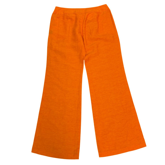 NWT Lafayette 148 Linen Wide-Leg Pants Orange Tie-Front Size 10