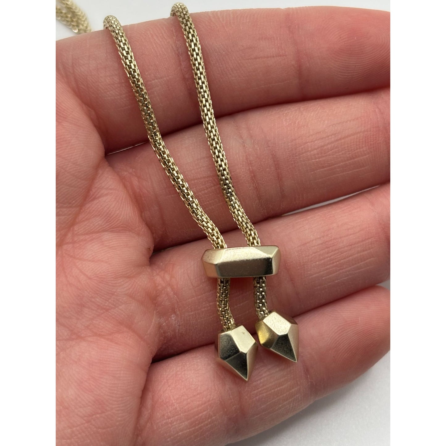 Kendra Scott Luna Gold Pendant Necklace Blue Stone & Adjustable Chain
