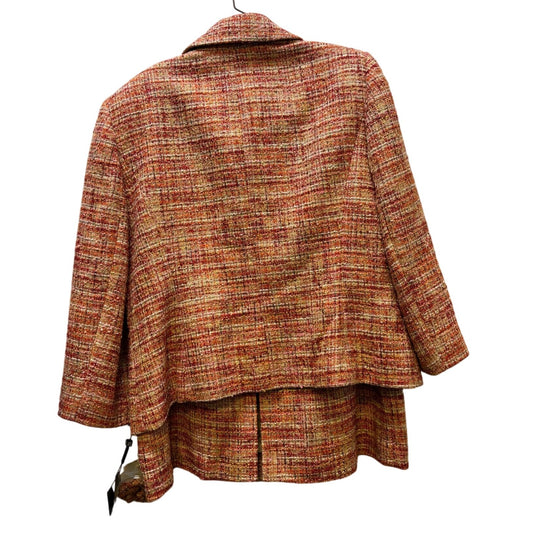 NWT Tahari Arthur S. Levine Tweed Suit Ensemble In Orange Size 16